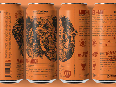 Metazoa Matriarch Can beer beer can craft beer elephant illustration