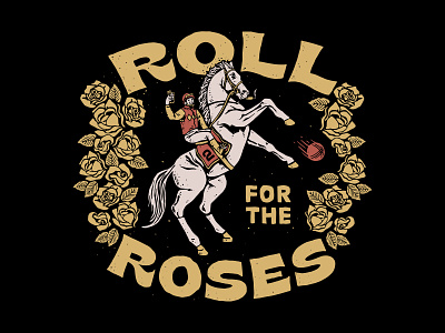 Roll for the Roses Tee derby horse jockey race roses