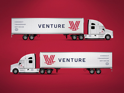 Venture Branded Trucks branding logistics semi truck truck