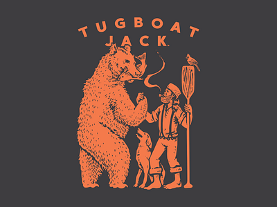 Tugboat Jack Shirt bear canoe dog outdoors paddle