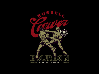 Russell Carver Whiskey Bottle Concept bourbon branding packaging whiskey
