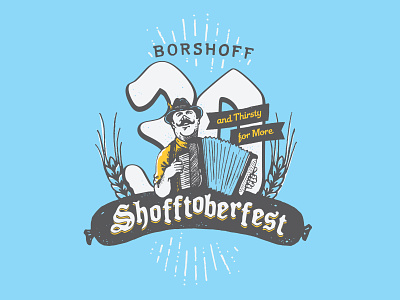 Shofftoberfest logo accordion anniversary bavarian german germanfest identity logo octoberfest oktoberfest sausage