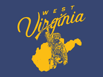 WVU Mountaineer Shirt illustration mountain man mountaineer west virginia