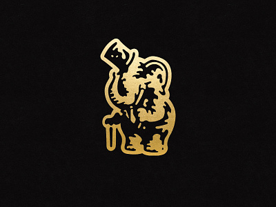 WIP Elephant Logo elephant fancy gentleman mastodon
