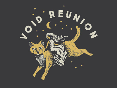 Void Reunion Shirt cat jumping kitten kitty lady leaping meow moon shirt stars tee