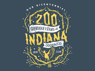 Indiana Bicentennial 200 bicentennial cardinal indiana tree