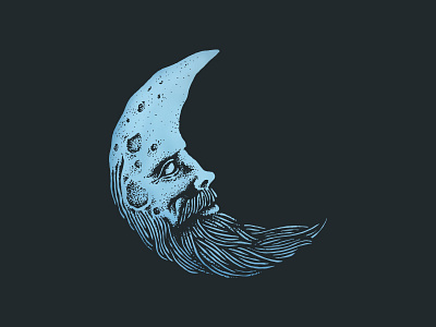 Blue Moon WIP crescent man in the moon moon