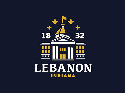 Lebanon Logo building city city hall logo sky stars