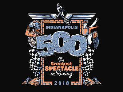INDY 500 T-shirt Design illustration indy 500 racing tshirt