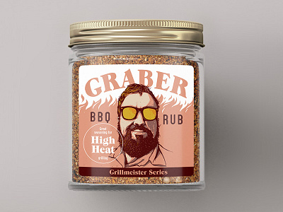 Graber BBQ Rub Label bbq grill label package packaging