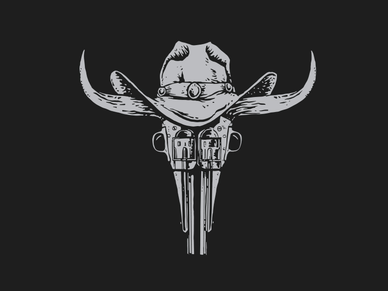 skull and guns