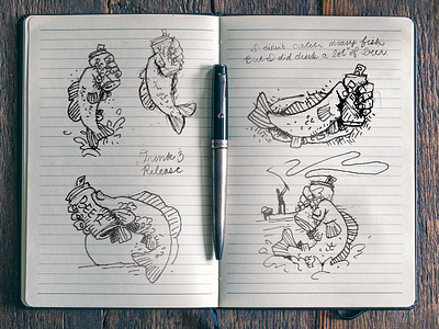 Beer Fish Process beer drawing fish sketchbook