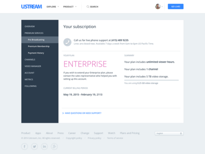 Ustream Dashboard by Richard Gazdik on Dribbble