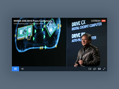 Ustream Player player styleguide ustream web