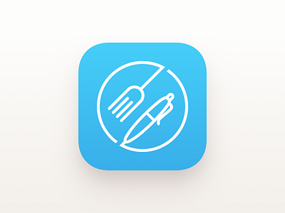 Foodnotes iOS app icon blue version