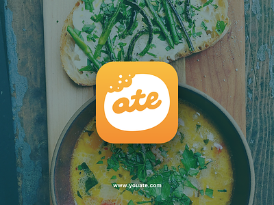 Ate app icon for iOS app food icon ios tracking