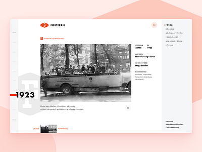 Website concept for Fortepan