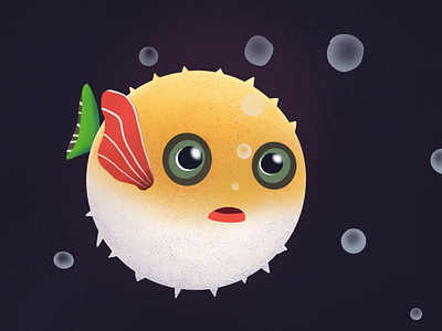 Cute little goldfish illustration lovely vector 手绘 气泡 金鱼