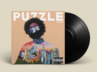 Kikesa - "Puzzle" Album Cover album cover artwork design graphic design illustration illustrator music music album music artwork