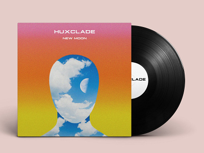 Huxclade - "New Moon" Single Cover album cover art direction artwork branding design graphic design illustration illustrator music music album music artwork single cover