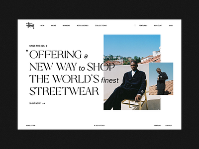 Stüssy Online Store art branding fashion landing onlinestore shop site type typography ui ux web