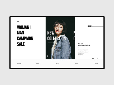 Fashion Store Homepage art brand design onlineshop shop site typography ui ux web