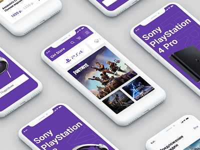 Game Store | Mobile Version after effect app design fortnite game minsk mobile motion onlineshop ps4 shop sony ui ux web