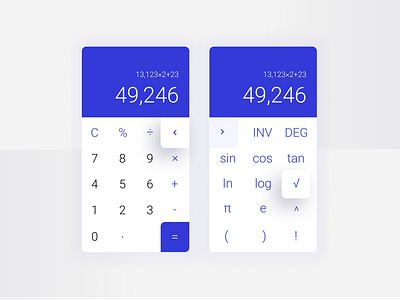 Concept Calculator android app calculator calculator ui concept design ios minimal mobile ui ux