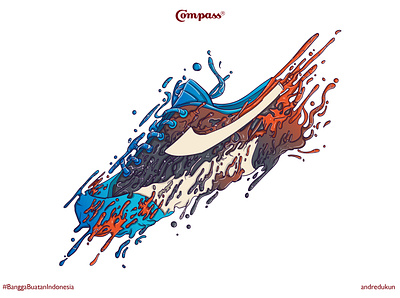 Sepatu Compass Fan Art adobe illustrator andredukun art artist artwork artworks design design art digital painting drawing drawingart fan artwork fanart fantasy illustration painting sepatu compass