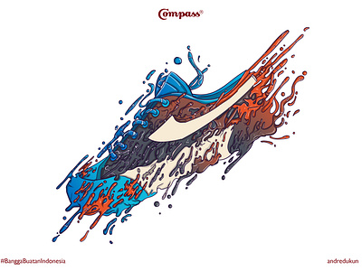 Sepatu Compass Fan Art adobe illustrator andredukun art artist artwork artworks design design art digital painting drawing drawingart fan artwork fanart fantasy illustration painting sepatu compass