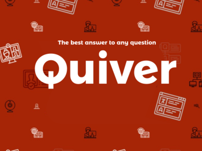 Welcome to quiver branding design flat illustration logo ui web website