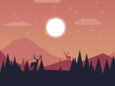 Stay calm and ask quiver branding calm calming dear design flat forests illustration knowledge mountains quiver sunset ui