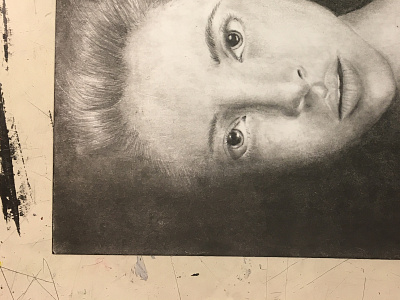 Female portrait 4b 5b 6b charcoal pencil prismacolor