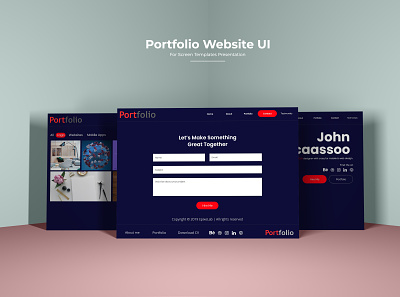 Personal Portfolio website template UI Design
