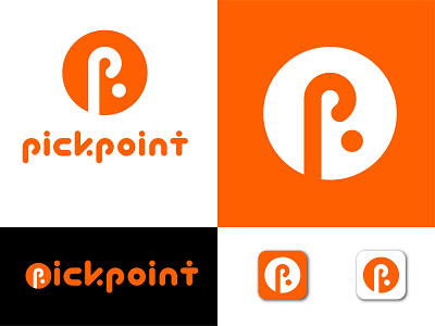 PickPoint Logo Design concept design logo logo design mobile app logo pick pickpoint pickup ride sharing logo riding logo