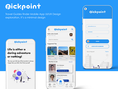 Local Trip Guide Finder - Travel App Ui/Ux Design find locals find locals local guide finder local guide finder travel travel agency travel app travel app design trip guide ui ui design ui designer ui ux ux design ux research