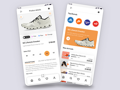 Sneaker - Shoes Store App ecommerce fashion marketplace nike shoe shoes shoes app snekers uiux