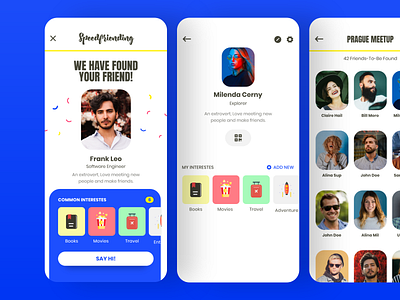 Speed Friending - Friend Matching App by Busona on Dribbble