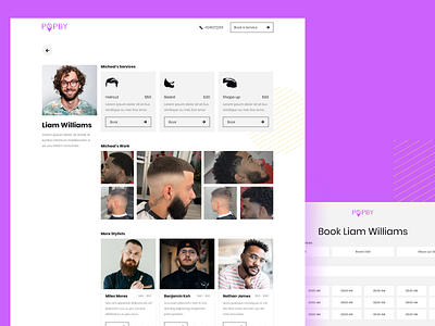 Popby - Online Barber - UI/UX