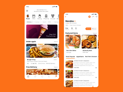 Cheetay - Food Delivery App - UI/UX app design filters food food app food delivery home screen icons modern order restaurant restaurant menu ui uidesign ux uxdesign