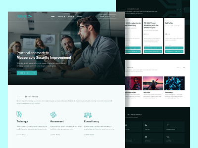 Bores - IT Security - Landing Pages consultancy corporate it security landing landing page minimal modern security simple ui uidesign ux web design