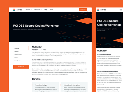 Workshop Overview Page - cyber cyber security landing landing page minimal modern security ui ux workshop