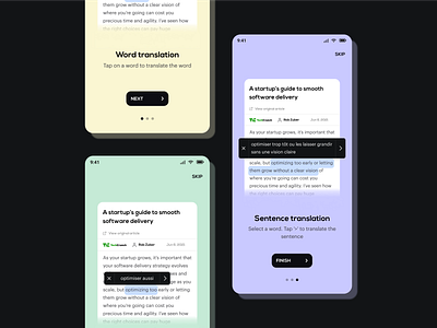 Language Learning - Onboarding Screens language language learning minimal modern onboarding sign up signup ui ux