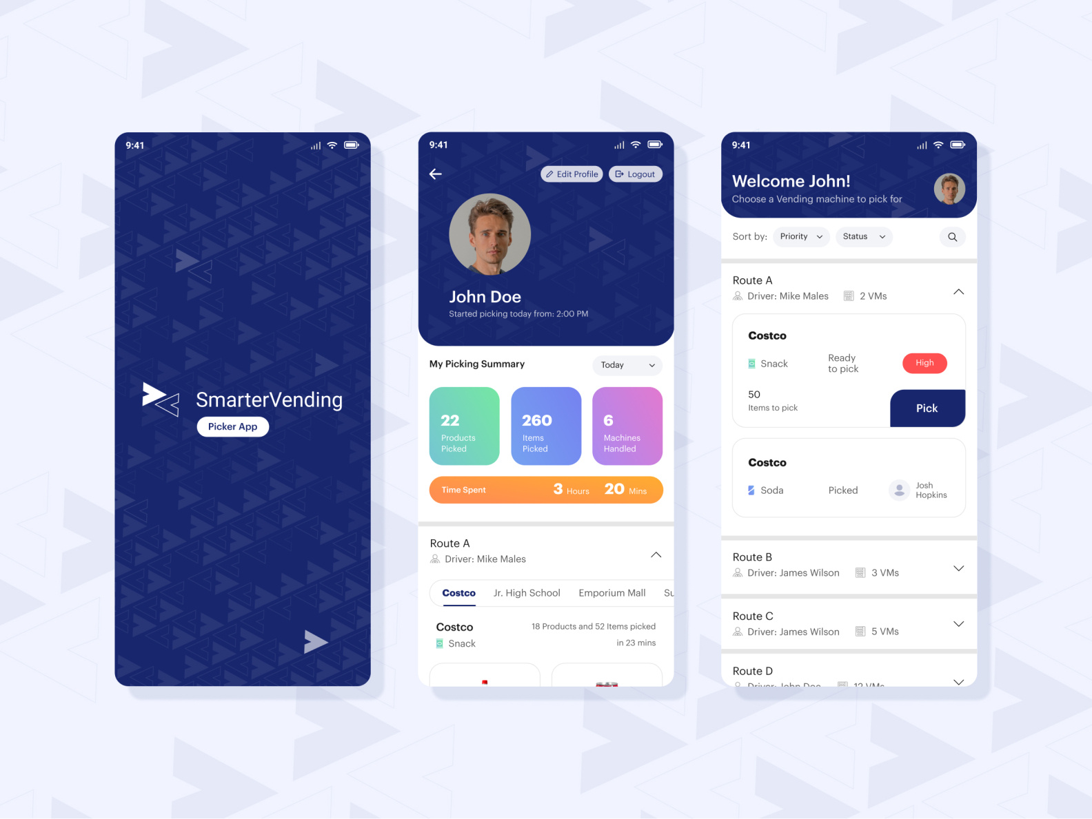 Smarter Vending - Mobile App by Busona on Dribbble