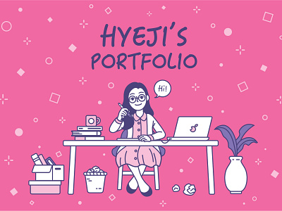 Hyeji's Portfolio Design1 graphic graphic design illustration pdfdesign portfolio portfolio design self branding