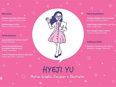 Hyeji's Portfolio Design2 graphic graphic design illustration pdfdesign portfolio portfolio design selfbranding