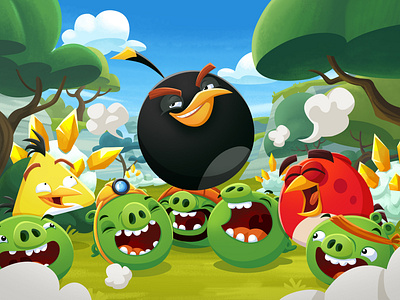 Angry birds Islands Game Trailer Animation3 angry birds artwork game trailer illustartion scene design sequence sequence design