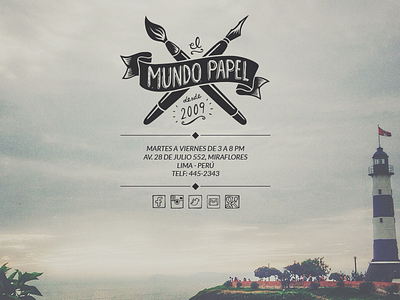 'El Mundo Papel' - Website el mundo papel full page illustration lima peru redesign ui web design