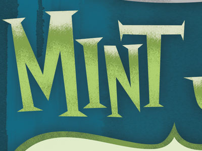 Mint Julep drinks hand drawn type mint