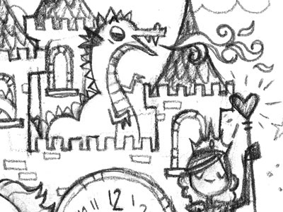 Princess Cuckoo Clock amanda clarke castle cuckoo clock princess sketch sparkyart